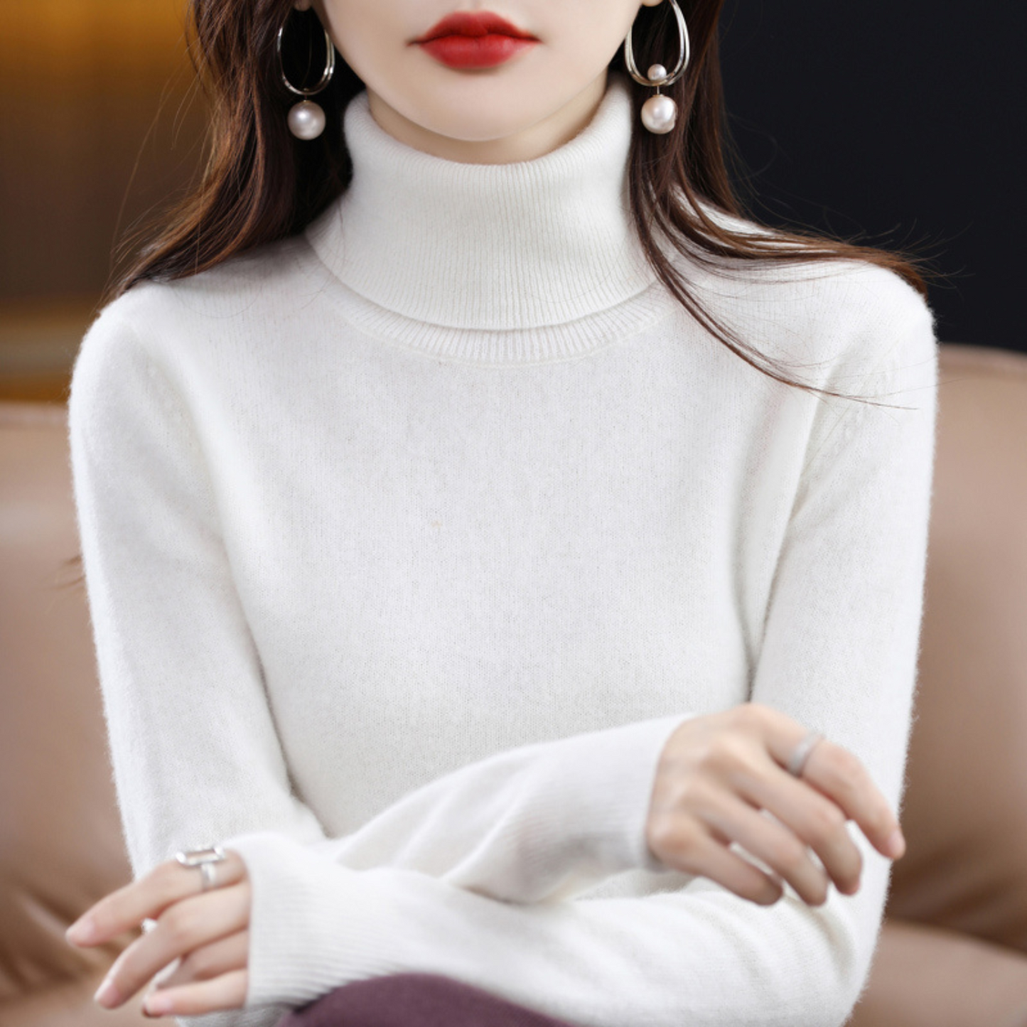 Rollkragenpullover aus Kaschmir – weicher Feinstrick-Pullover mit Wärme