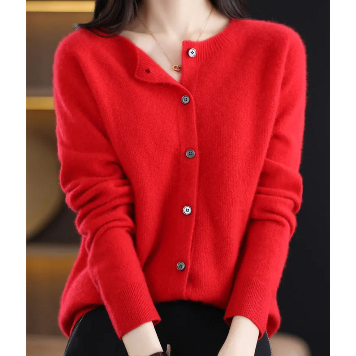 Damen Pullover mit Rundhals – weicher Strickpullover