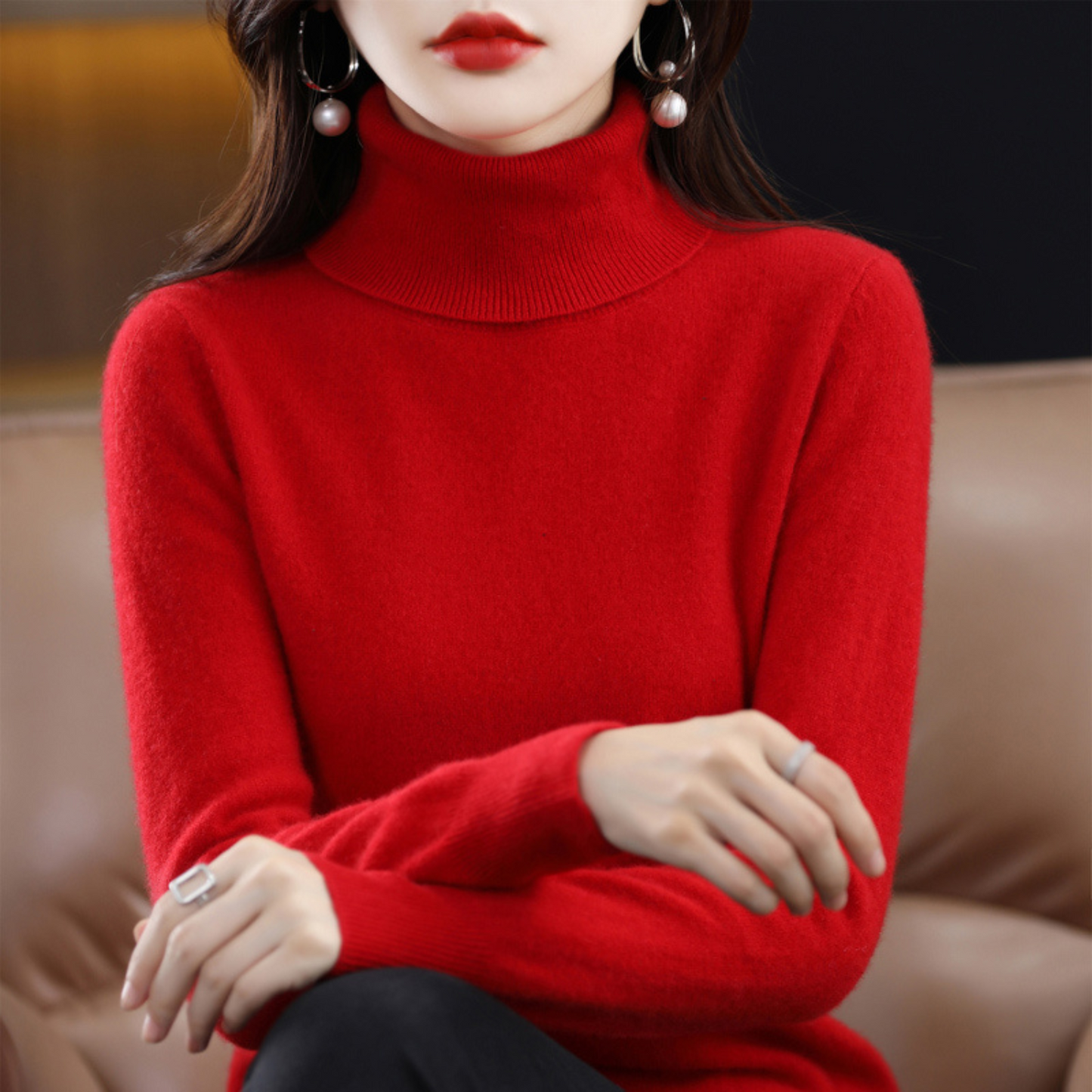 Rollkragenpullover aus Kaschmir – weicher Feinstrick-Pullover mit Wärme