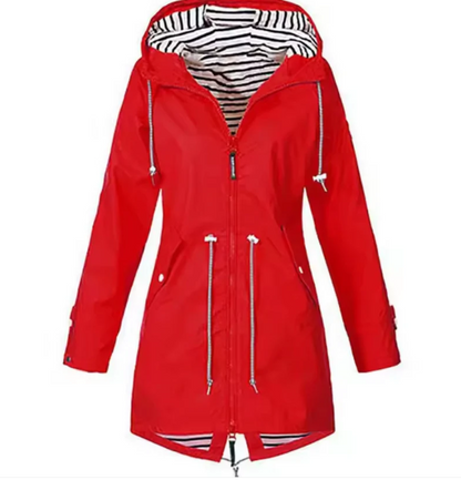Wasserabweisende Jacke mit Kapuze aus Polyamid – leichte Übergangsjacke