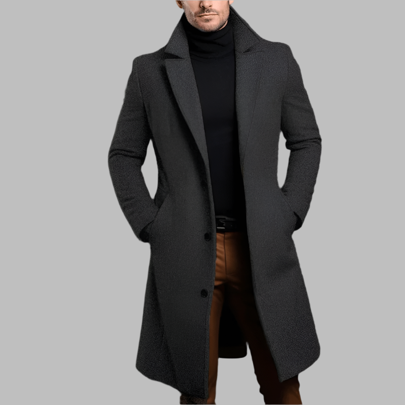 Herren Wollmantel lang
