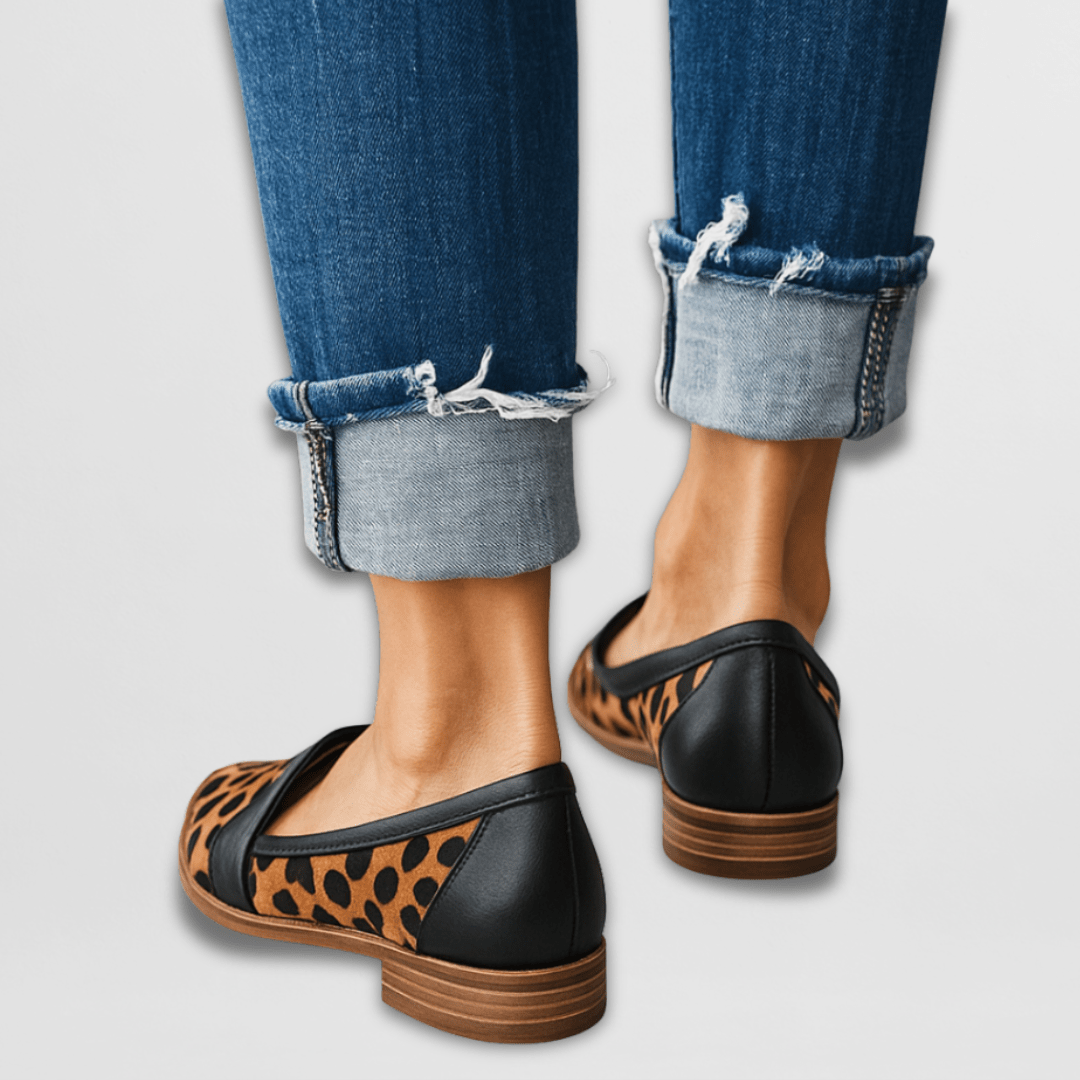 Orthopädische Loafer Damen aus Wildleder – Slipper, Detailansicht