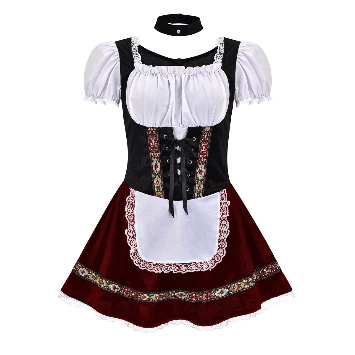 Dirndl Damen mit Schnürmieder und Puffärmeln – Trachtenkleid