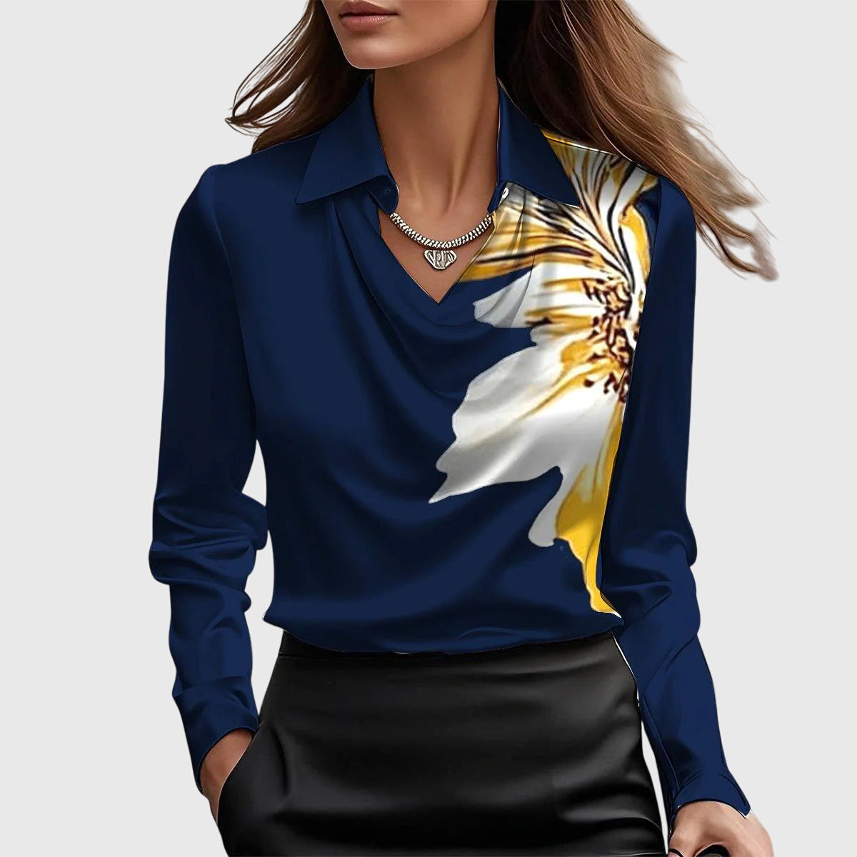 Satinbluse Damen festlich