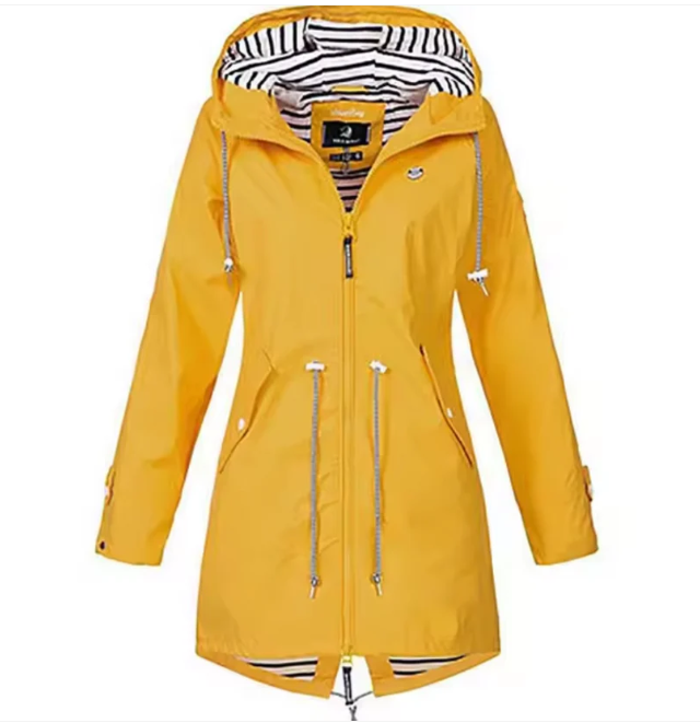 Wasserabweisende Jacke mit Kapuze aus Polyamid – leichte Übergangsjacke