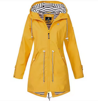 Wasserabweisende Jacke mit Kapuze aus Polyamid – leichte Übergangsjacke