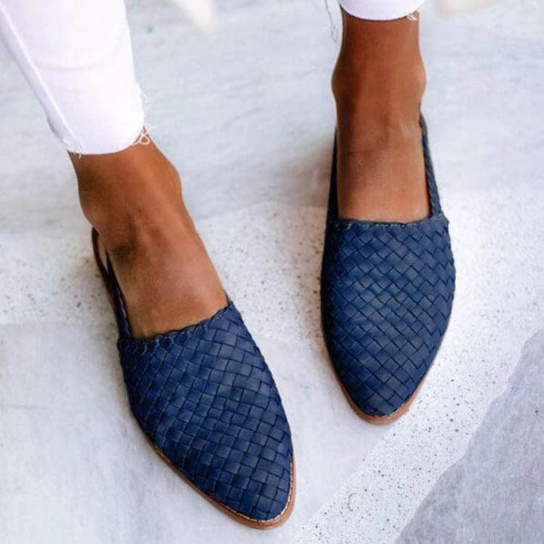 Elegante Flats Damen in Flechtoptik