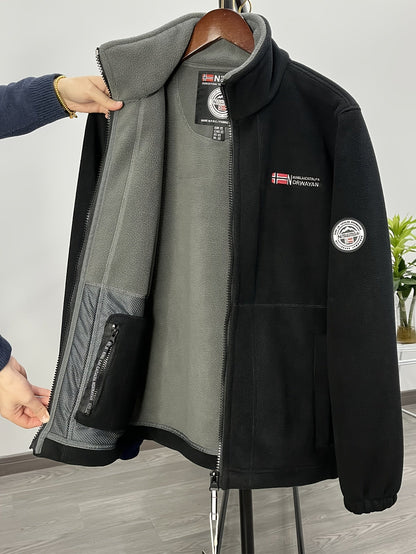 Fleecejacke aus weichem Fleece – Outdoor-Jacke mit hohem Kragen