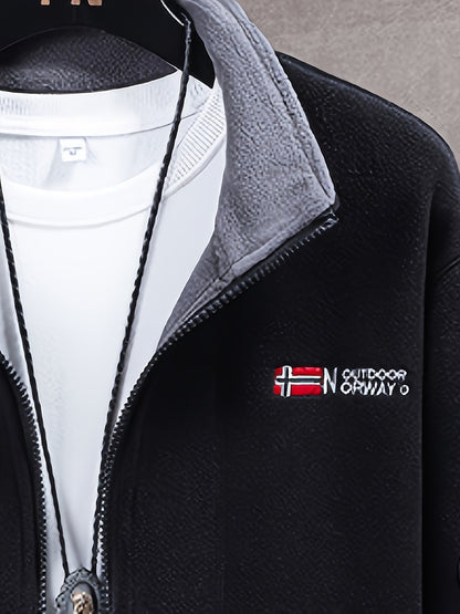 Fleecejacke aus weichem Fleece – Outdoor-Jacke mit hohem Kragen