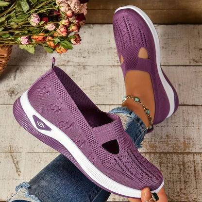 Bequeme Slip-on Schuhe aus Textil – leichte Halbschuhe mit weichem Fußbett