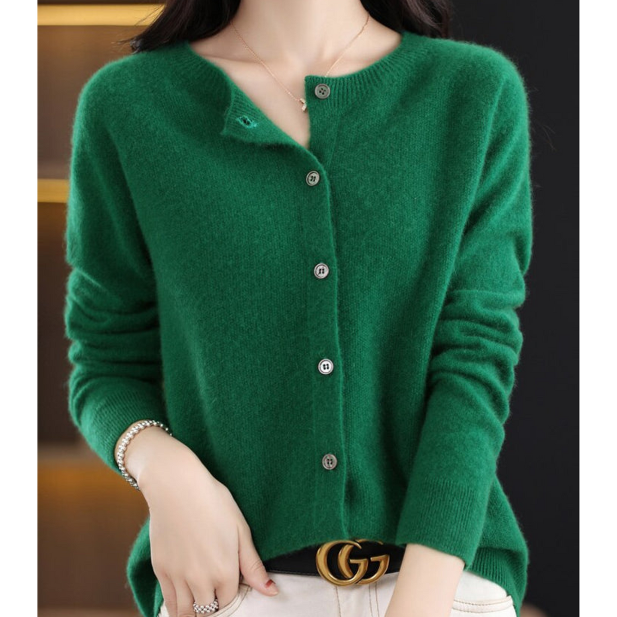 Damen Pullover mit Rundhals – weicher Strickpullover