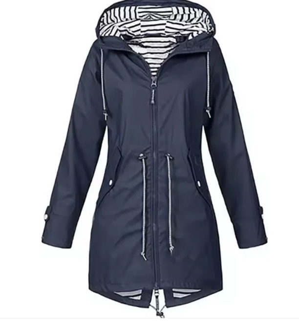 Wasserabweisende Jacke mit Kapuze aus Polyamid – leichte Übergangsjacke