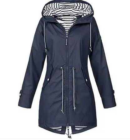 Wasserabweisende Jacke mit Kapuze aus Polyamid – leichte Übergangsjacke