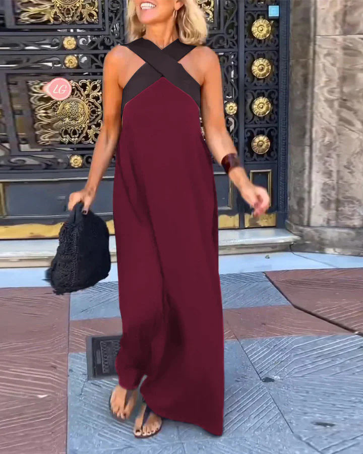 Maxikleid mit Wickel-Ausschnitt – luftiges Sommerkleid mit V-Ausschnitt