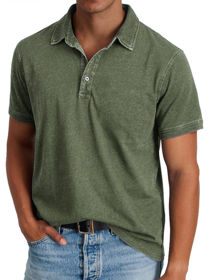 Poloshirt aus Baumwollmischung – klassisches Polo mit Kragen und Knopfleiste