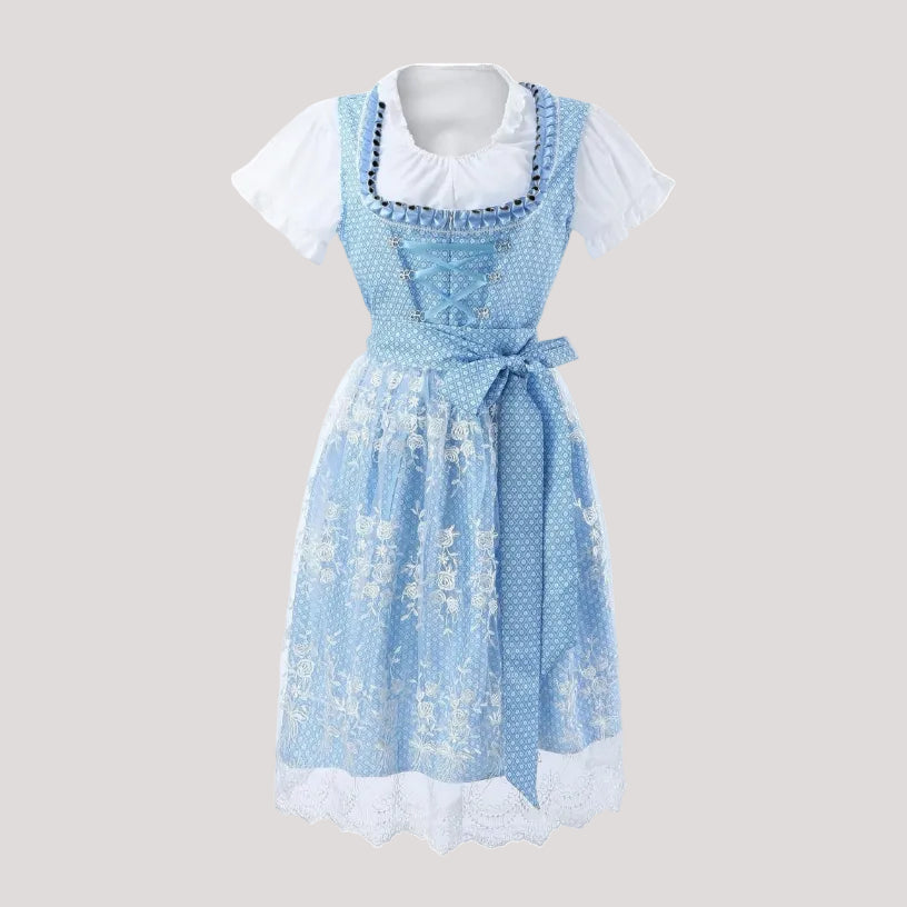 Trachtenkleid Damen himmelblau für Oktoberfest