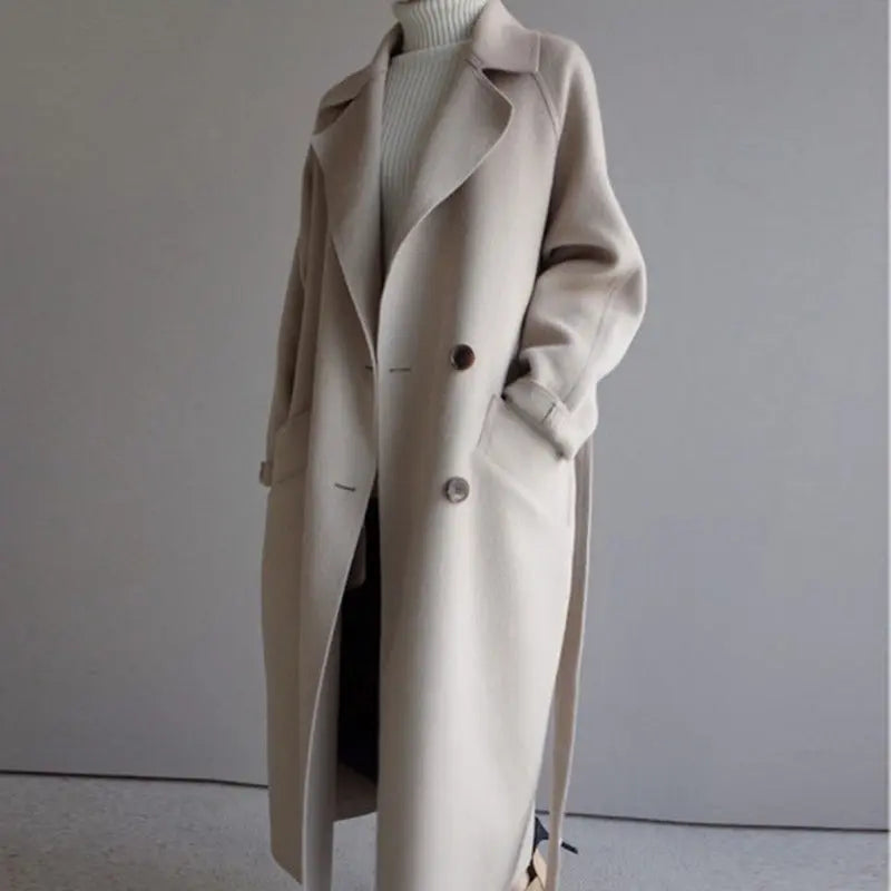 Langer Wollmantel Damen