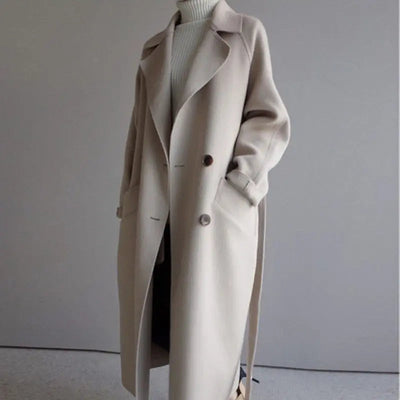 Langer Wollmantel – Eleganter Wintermantel aus Wolle