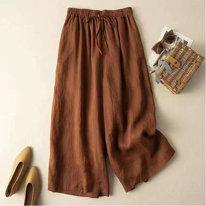 Elegante Hose mit lockerem Bund – fließende Sommerhose mit geradem Bein