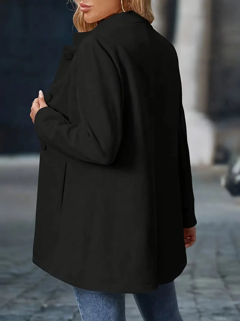 Damen Wintermantel mit Knöpfen – klassischer Wollmantel