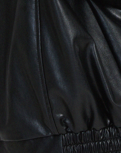Oversized Lederjacke Damen aus Kunstleder