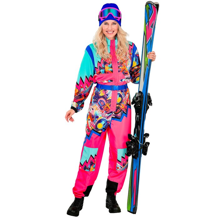 Damen Skianzug einteilig Retro bunter Overall für den Winter