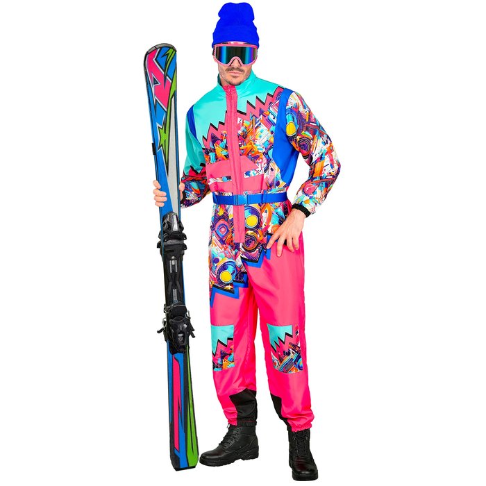 Damen Skianzug einteilig Retro – bunter Overall für den Winter