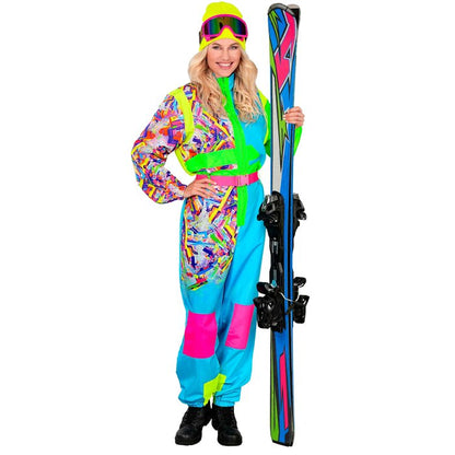 Damen Skianzug einteilig Funky bunter Retro-Overall