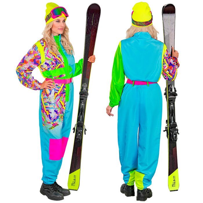 Damen Skianzug einteilig Funky – bunter Retro-Overall