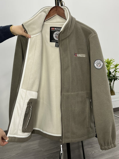 Fleecejacke aus weichem Fleece – Outdoor-Jacke mit hohem Kragen