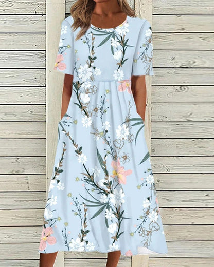 Midikleid mit Blumenmuster – luftiges Sommerkleid in Midilänge