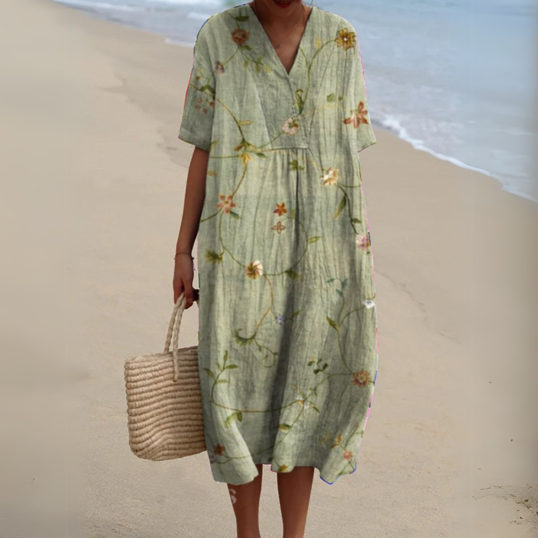 Kleid Damen mit Blumenmuster luftig