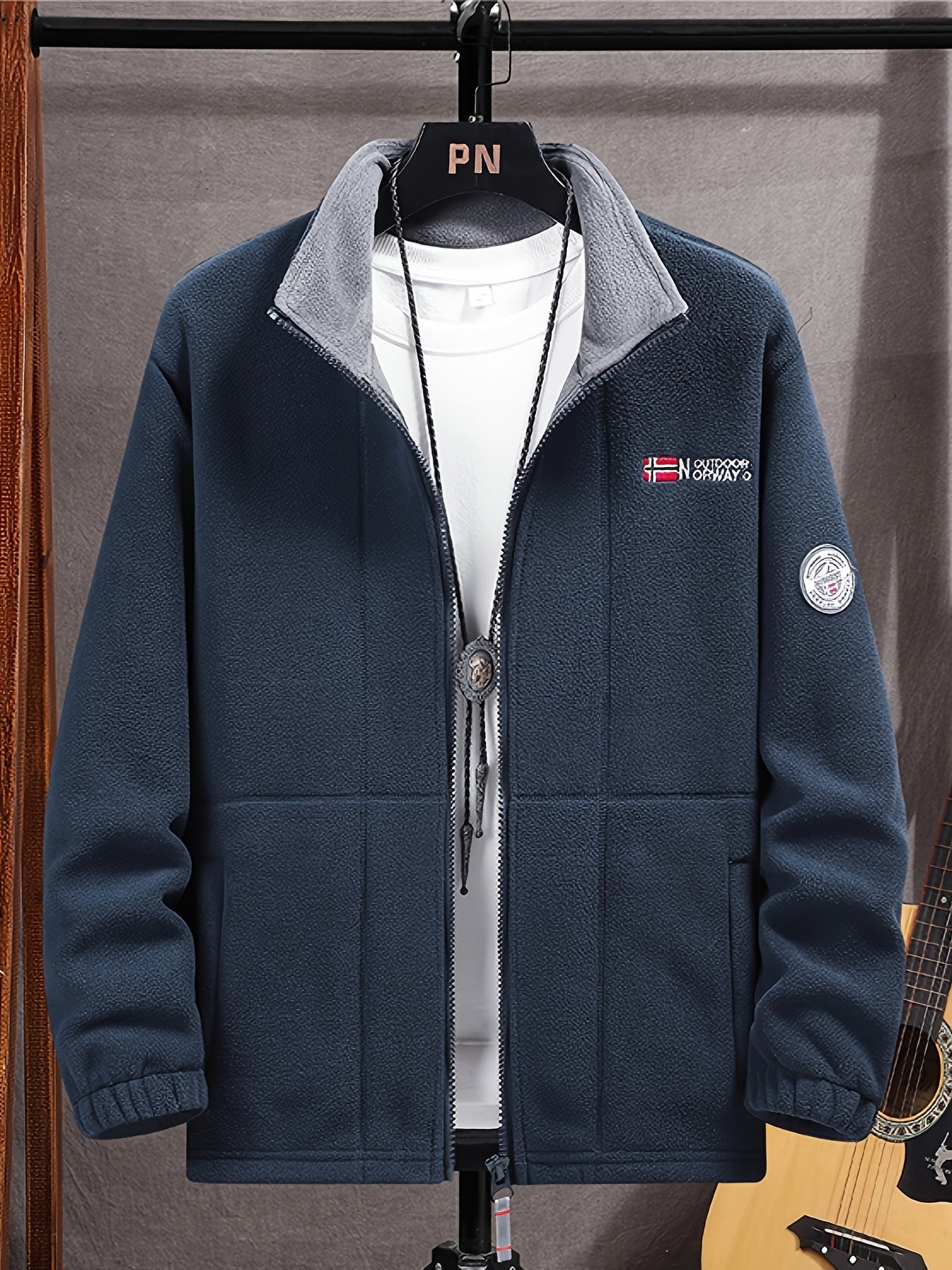 Fleecejacke aus weichem Fleece – Outdoor-Jacke mit hohem Kragen