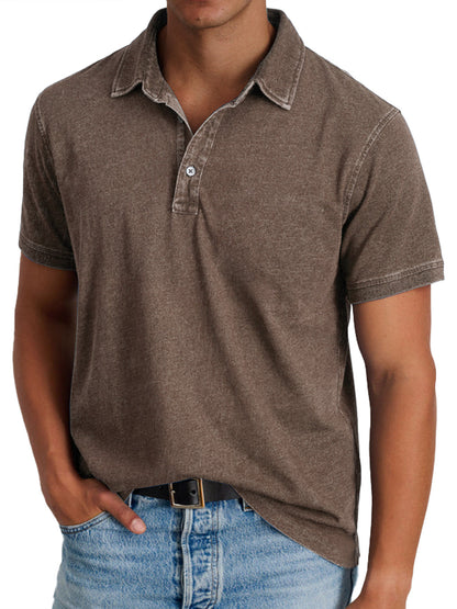 Poloshirt aus Baumwollmischung – klassisches Polo mit Kragen und Knopfleiste