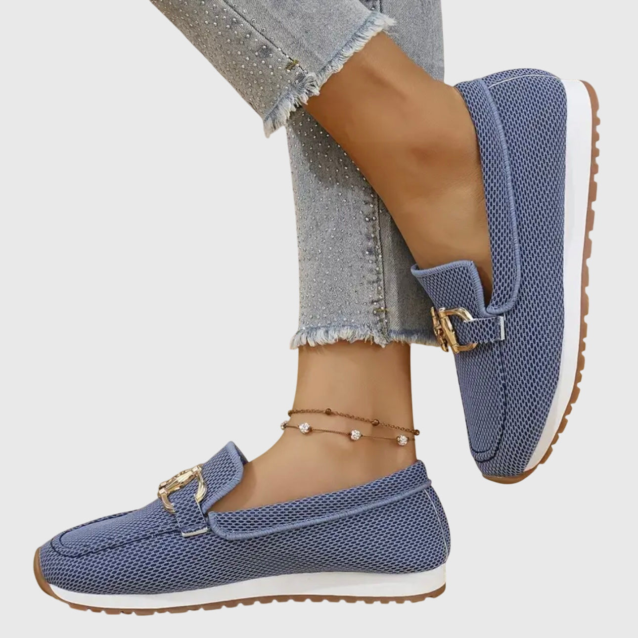 Loafer Damen aus Textil in Grau