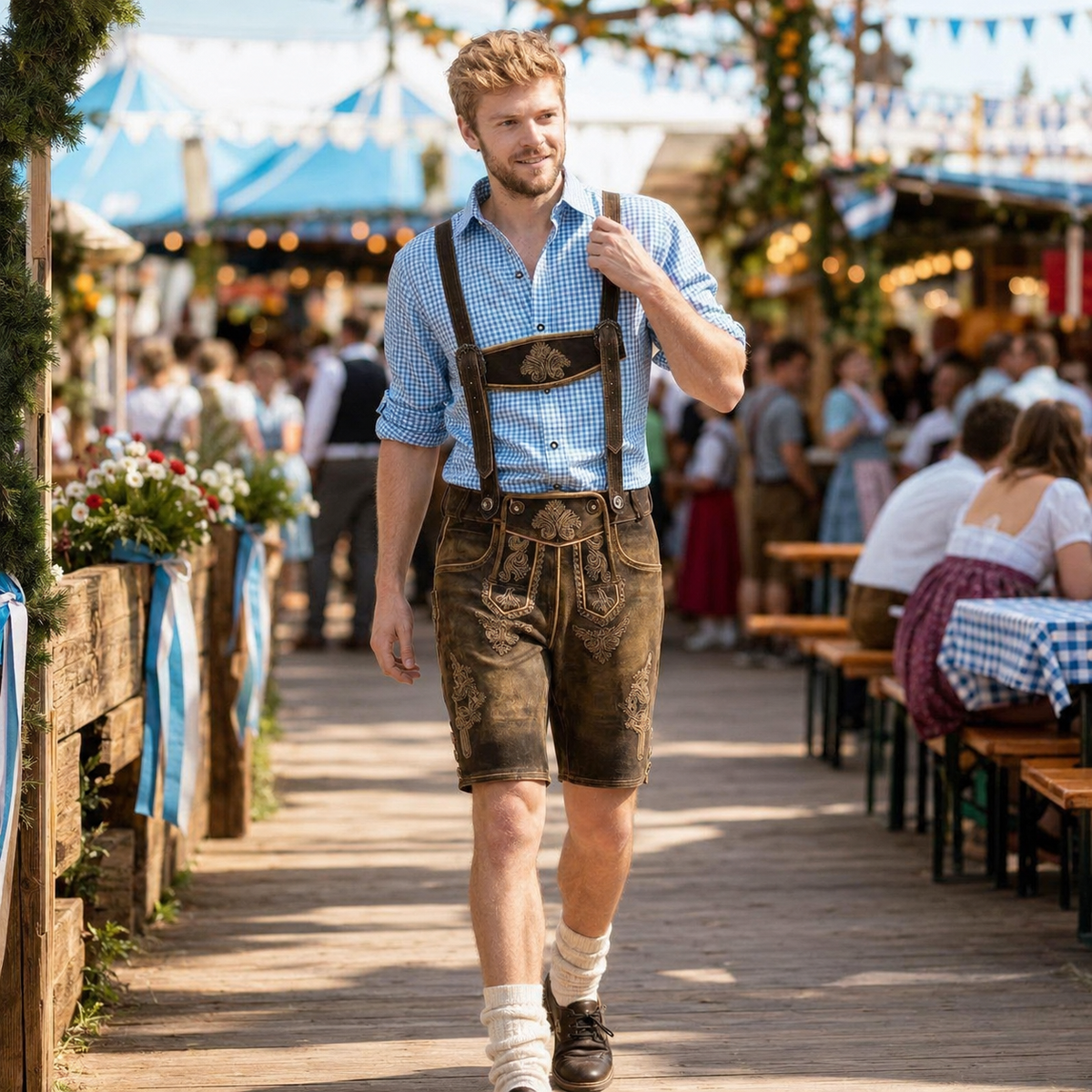 Lederhose Herren aus Rindsleder – traditionelle Trachtenhose