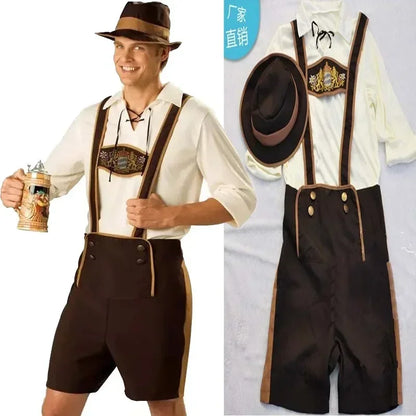 Herren Lederhosen-Set 3-teilig – Trachtenkostüm für Oktoberfest