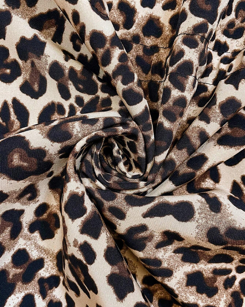 Wende-Mantel Damen mit Kapuze – Jacke mit Leopardenmuster aus Baumwollmischung