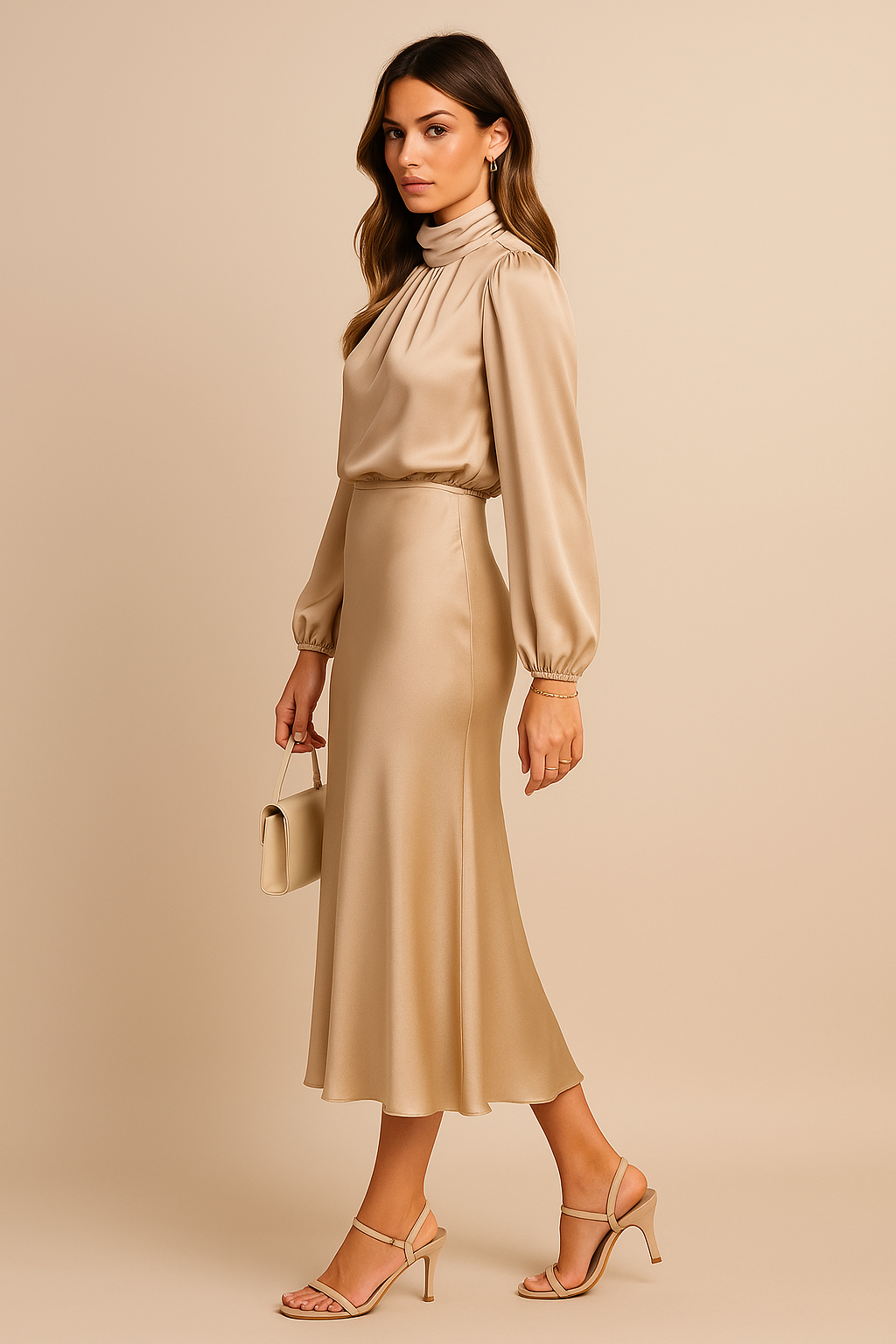 Midikleid Damen feminin geschnitten