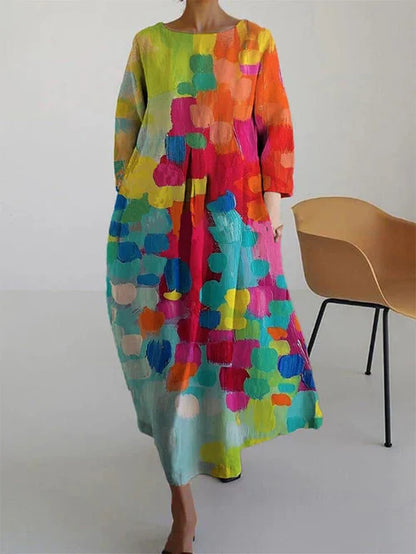 Leichtes Sommerkleid Damen mit Blumenprint