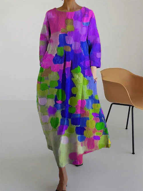 Blumenkleid Damen aus Baumwolle