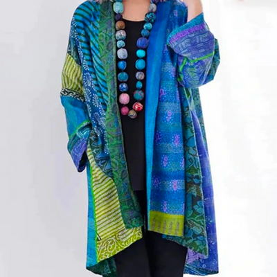 Damen Boho-Strickjacke lang – Duster Cardigan