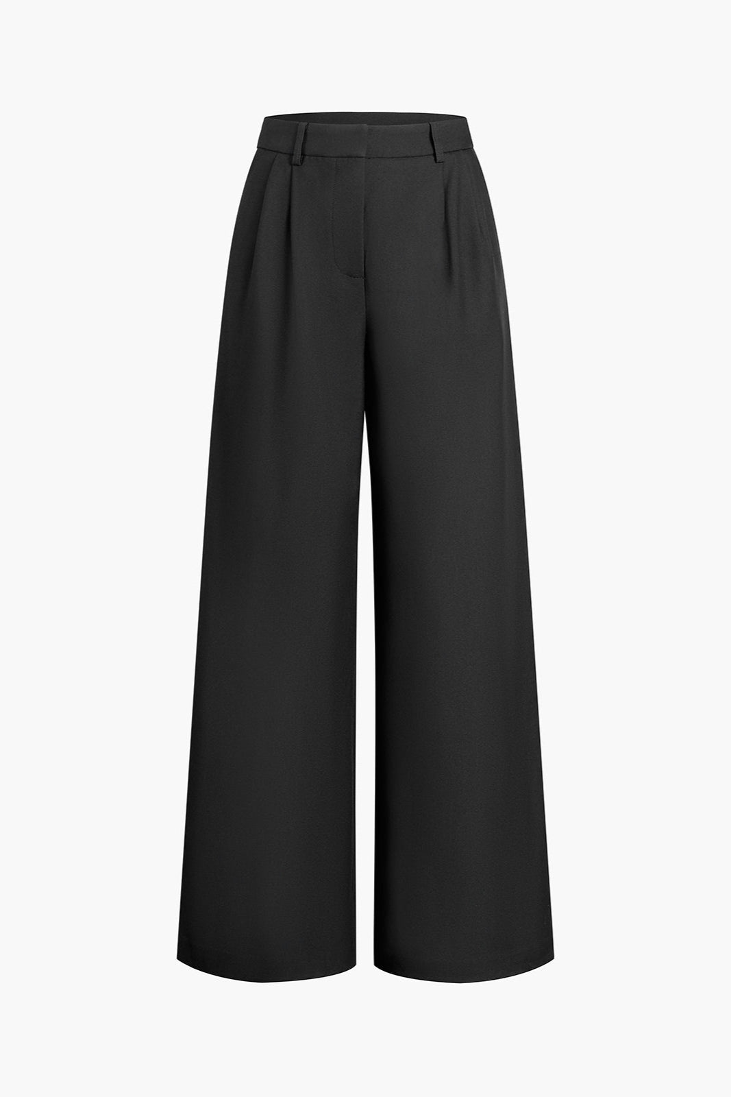 Weite Hose Damen High-Waist aus Polyester – Bundfaltenhose, Detailansicht