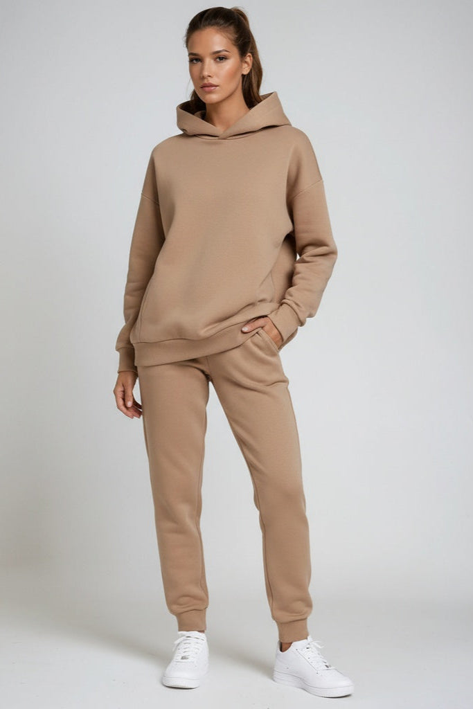 Jogging-Set Damen mit Kapuze aus Baumwolle – Loungewear-Set, Detailansicht