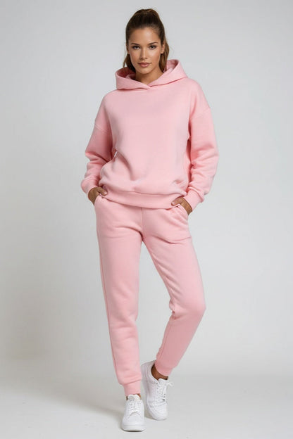 Jogging-Set Damen mit Kapuze aus Baumwolle – Loungewear-Set, Detailansicht