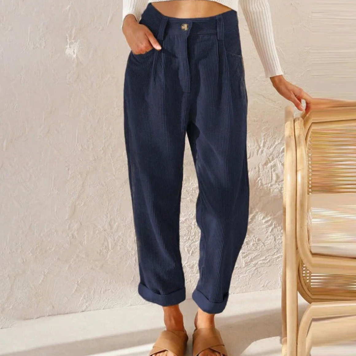 Damen Cordhose – warme Freizeithose aus Cord