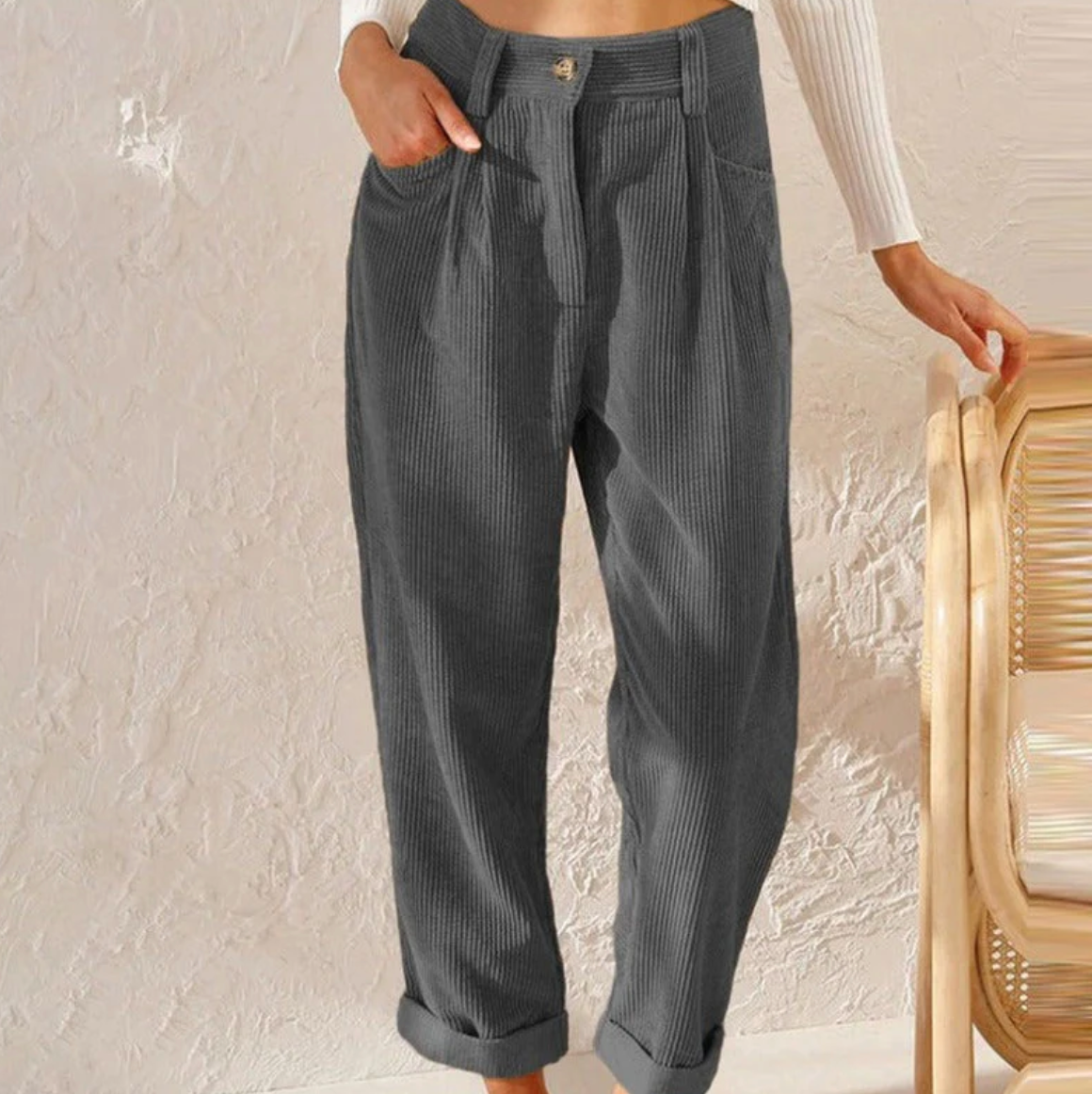 Damen Cordhose – warme Freizeithose aus Cord