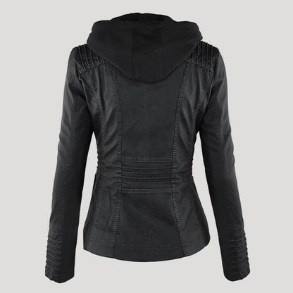Warme Kunstlederjacke Damen