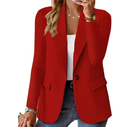 Blazer Damen aus Polyester – offener Blazer im Relaxed Fit, Detailansicht