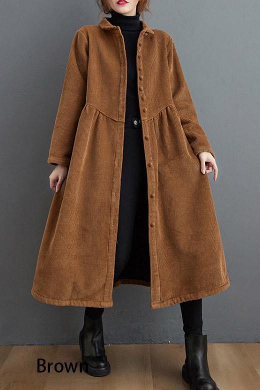 Cordmantel Damen tailliert – warmer Mantel aus Cord